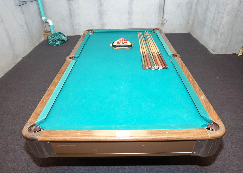 C.C. Steepleton Co. Billiard Table and Accessories