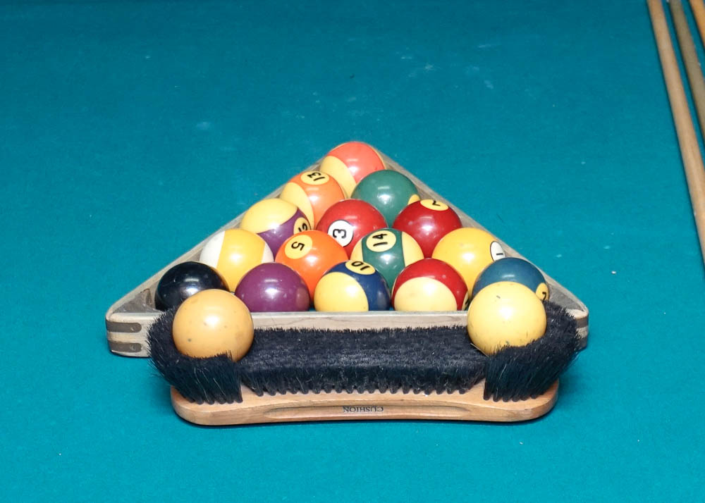 C.C. Steepleton Co. Billiard Table and Accessories