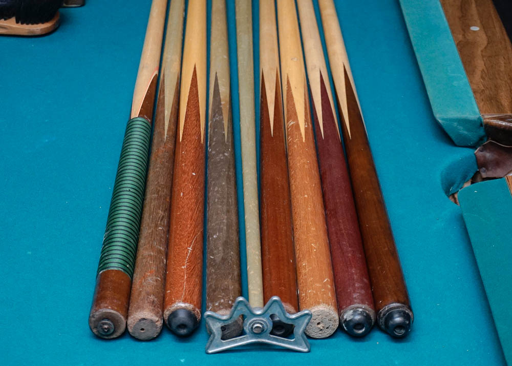 C.C. Steepleton Co. Billiard Table and Accessories