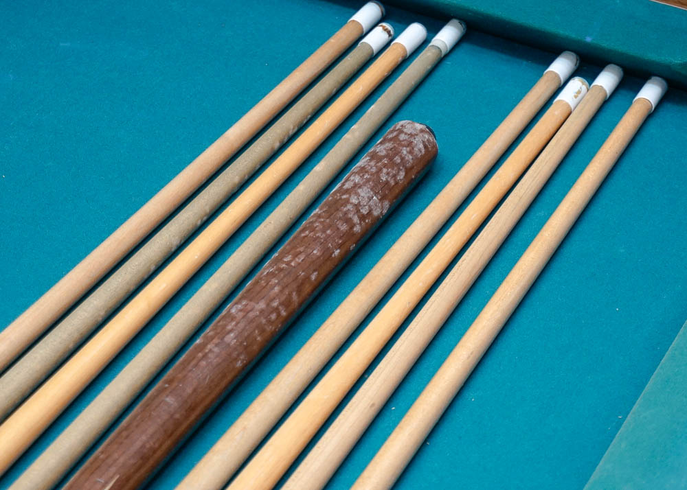 C.C. Steepleton Co. Billiard Table and Accessories