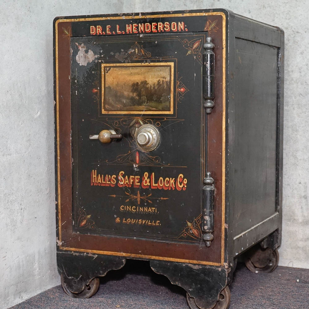 Antique Large Hall's Safe Co. Floor Safe