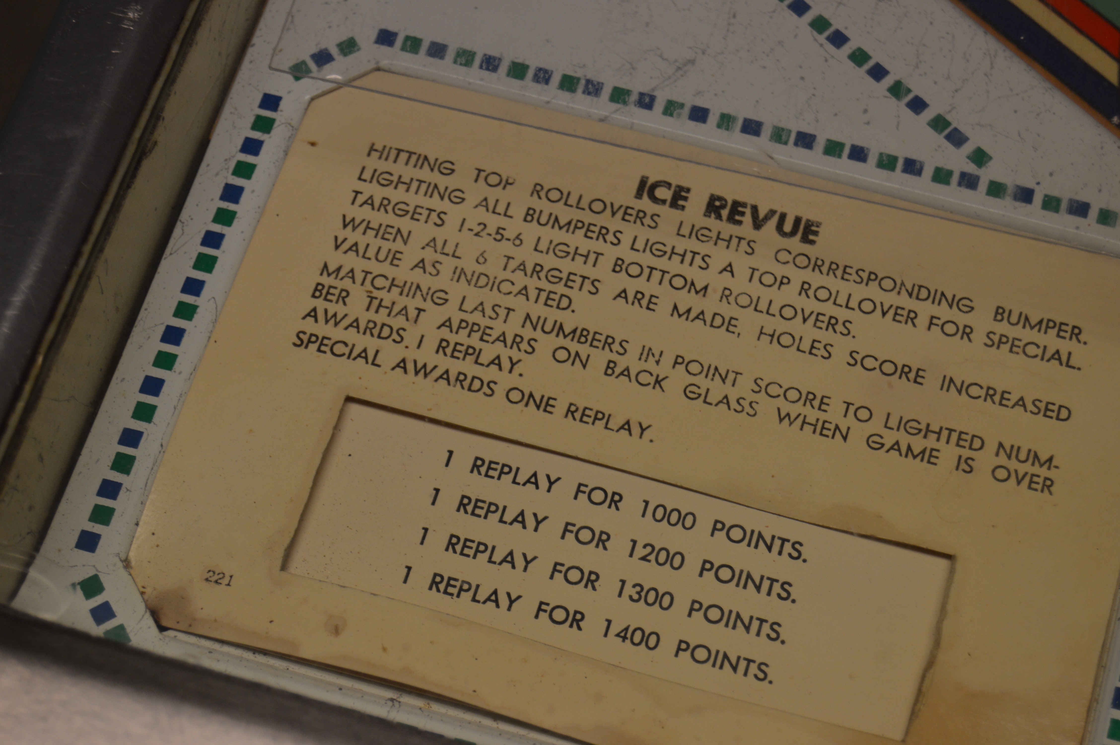 Vintage Gottlieb "Ice Revue" Pinball Machine