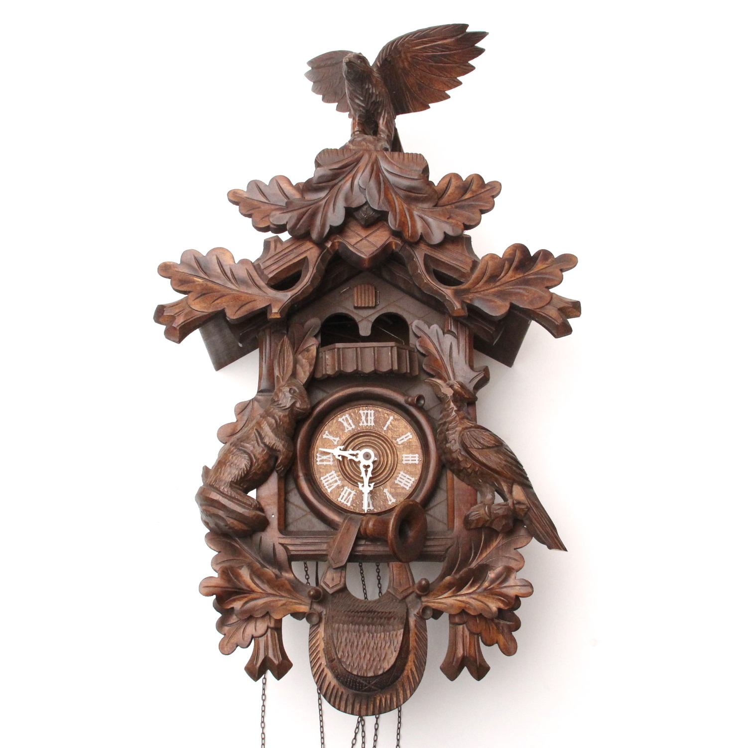 Vintage Black Forest Cuendet Cuckoo Clock with Swiss Movement