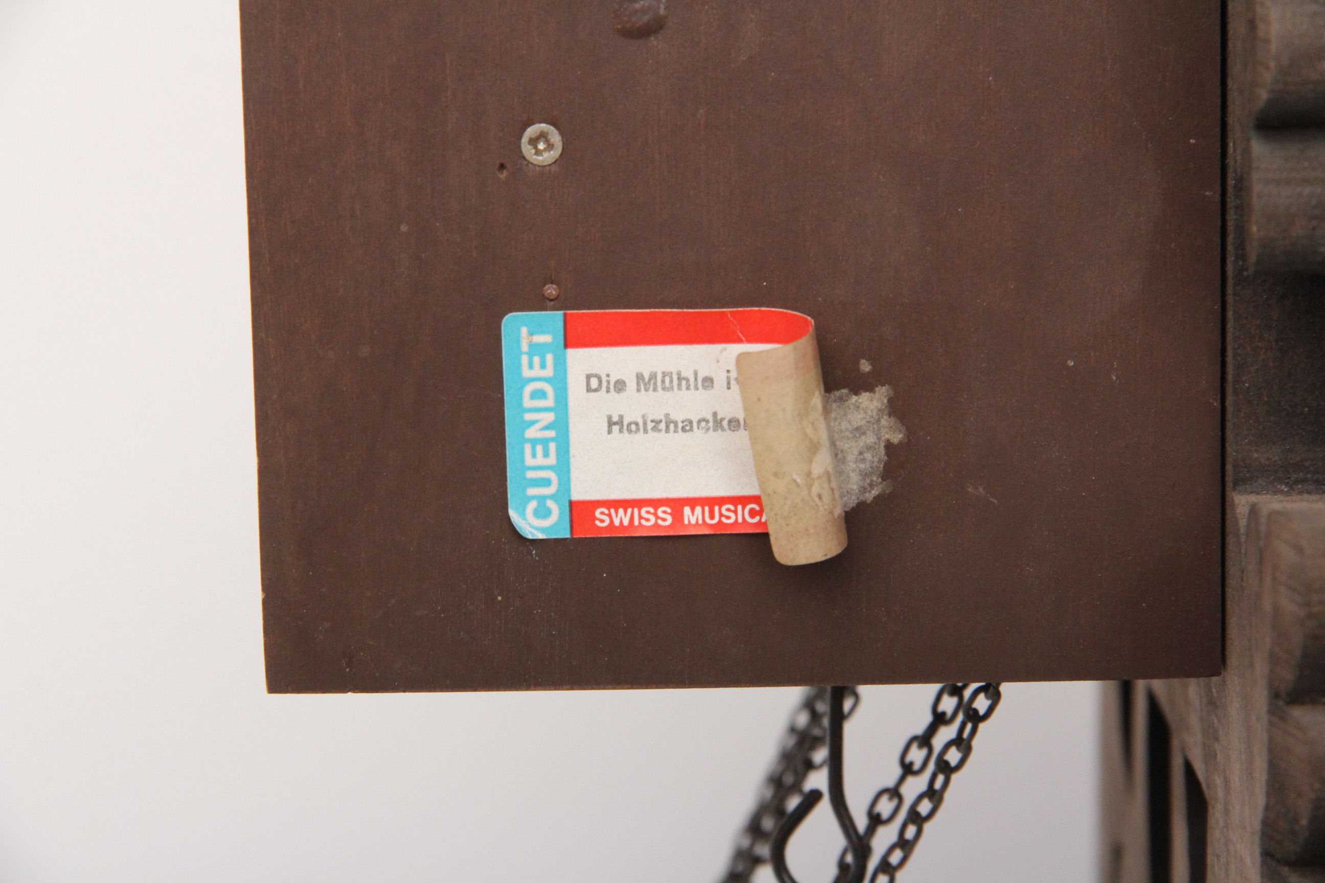 Vintage Black Forest Cuendet Cuckoo Clock with Swiss Movement