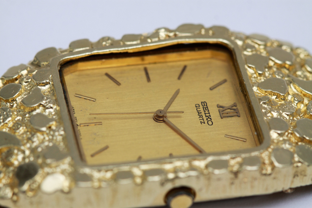 Seiko 14K Gold Nugget Men's Watch