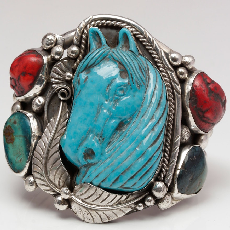 Francisco Gomez Sterling Silver Horse Cuff Bracelet