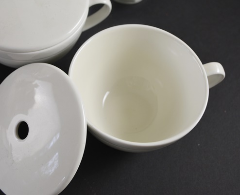 Johnson Bros. Ironstone "Heritage White" Dinnerware, Set of Eight