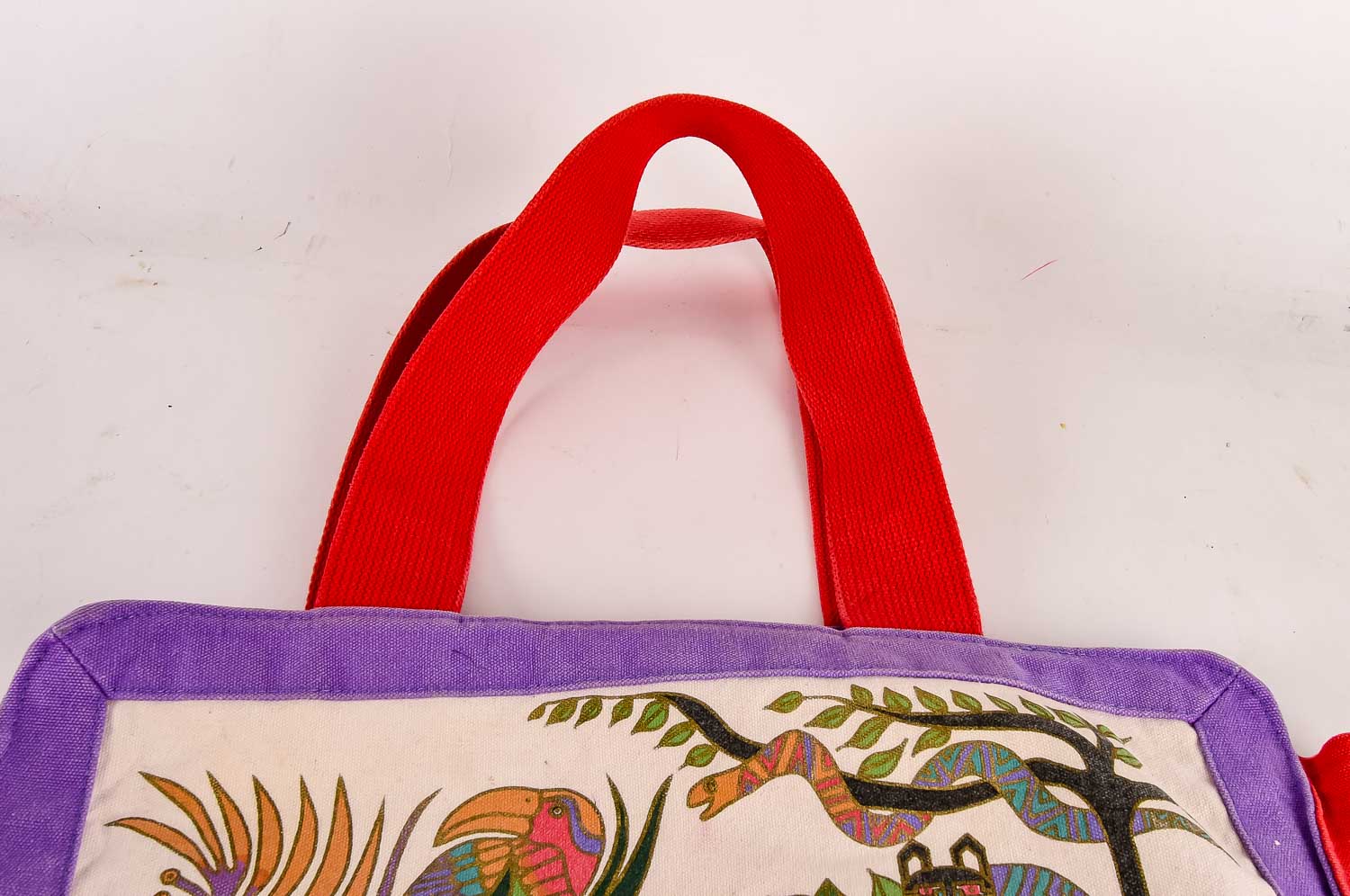 Vintage Laurel Burch Silkscreen Canvas Tote