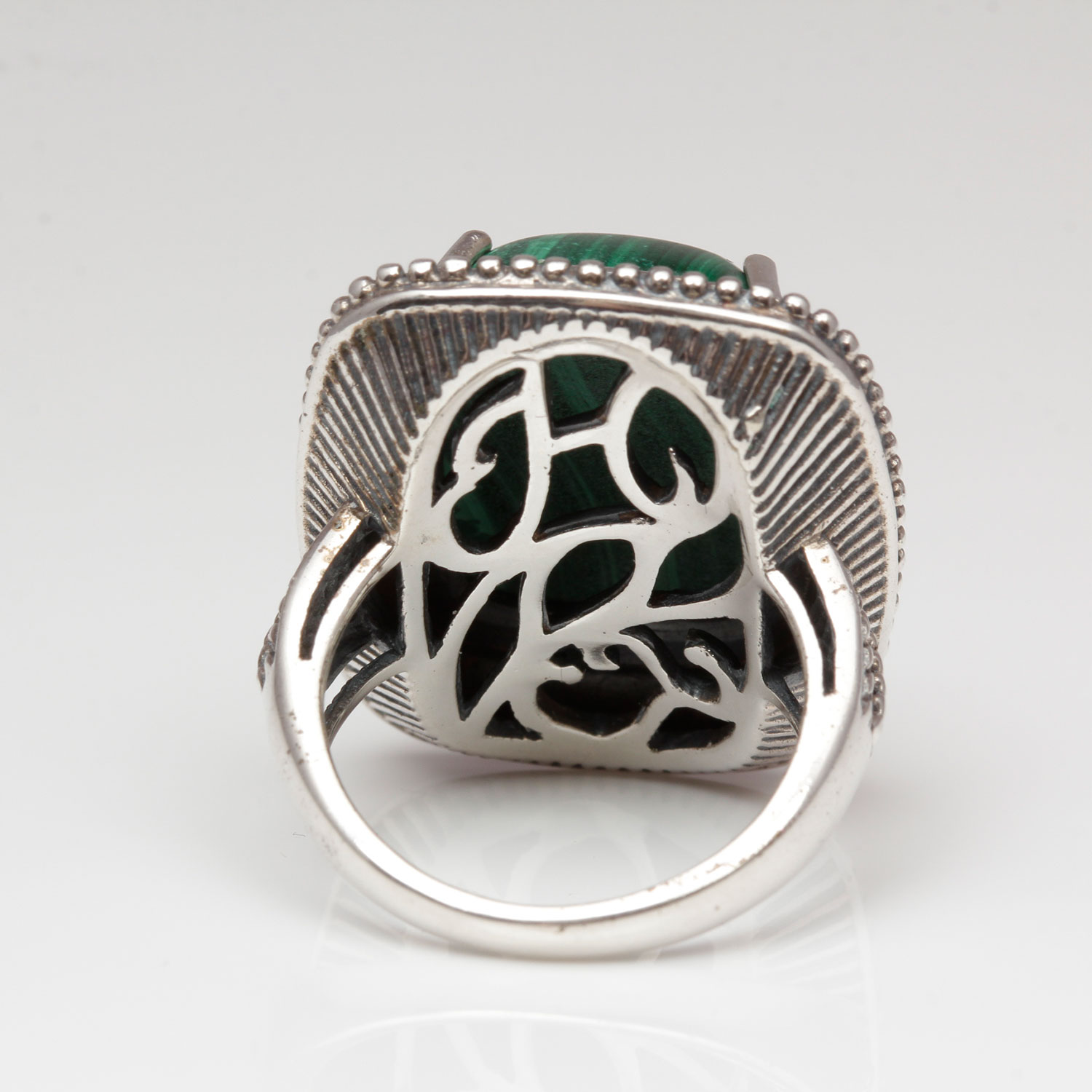 Sterling Silver and Malachite Ring