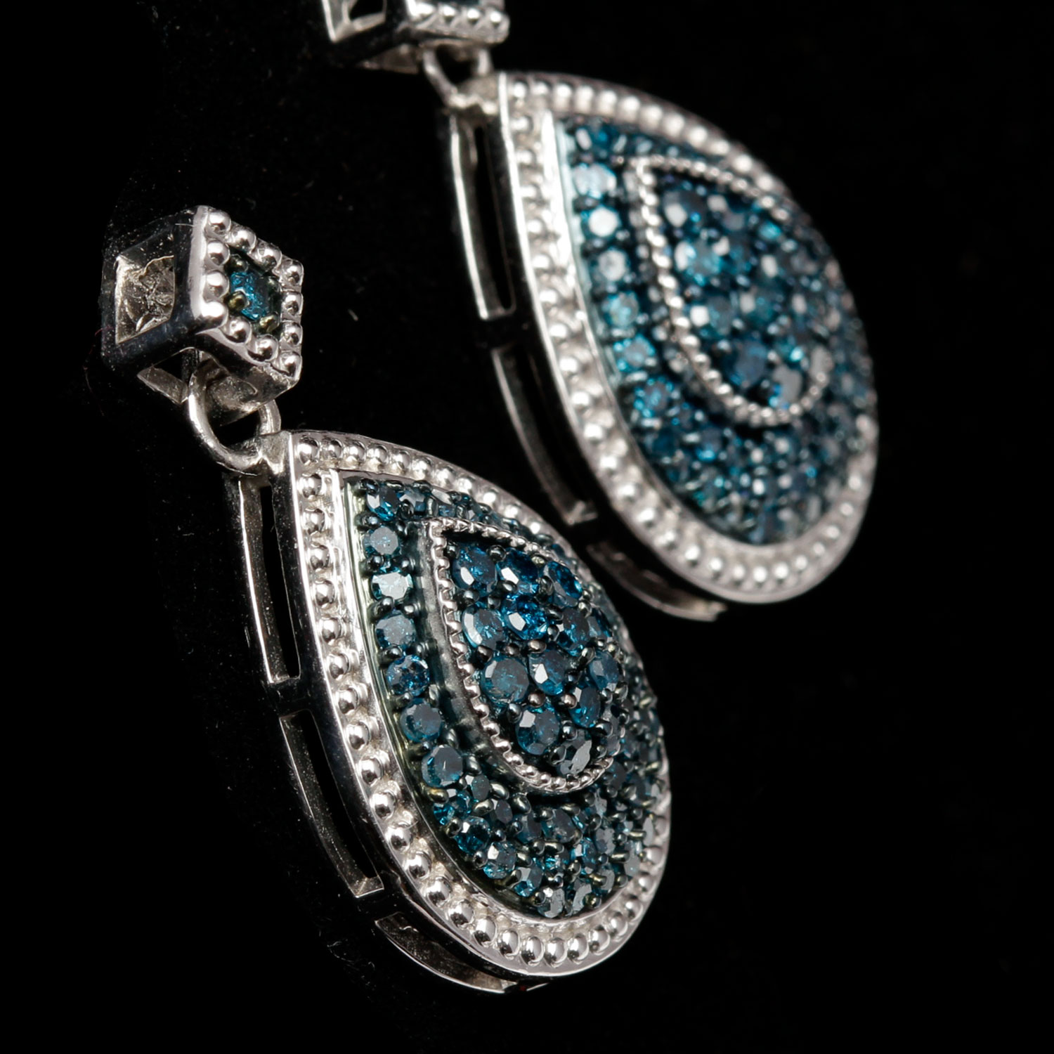 Sterling Silver Diamond Earrings