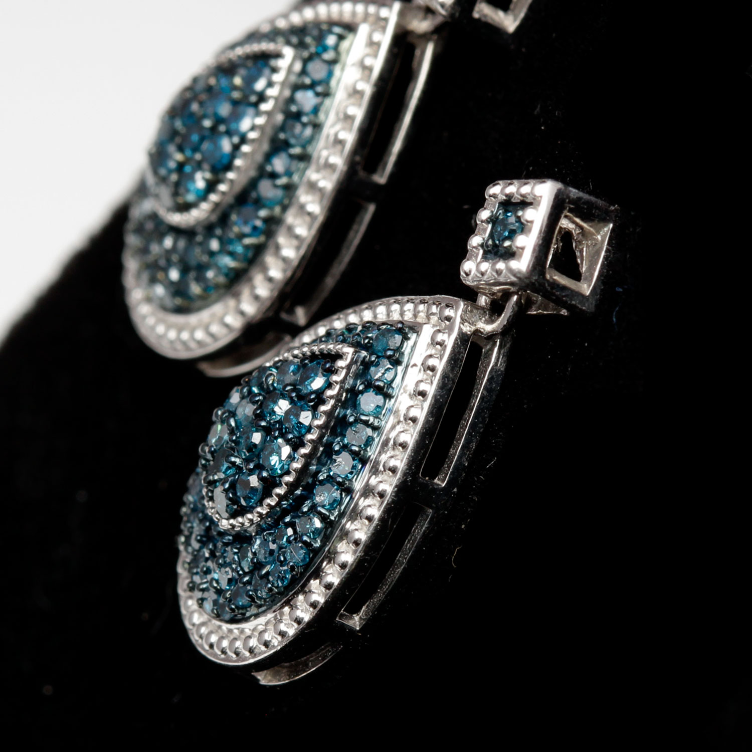 Sterling Silver Diamond Earrings