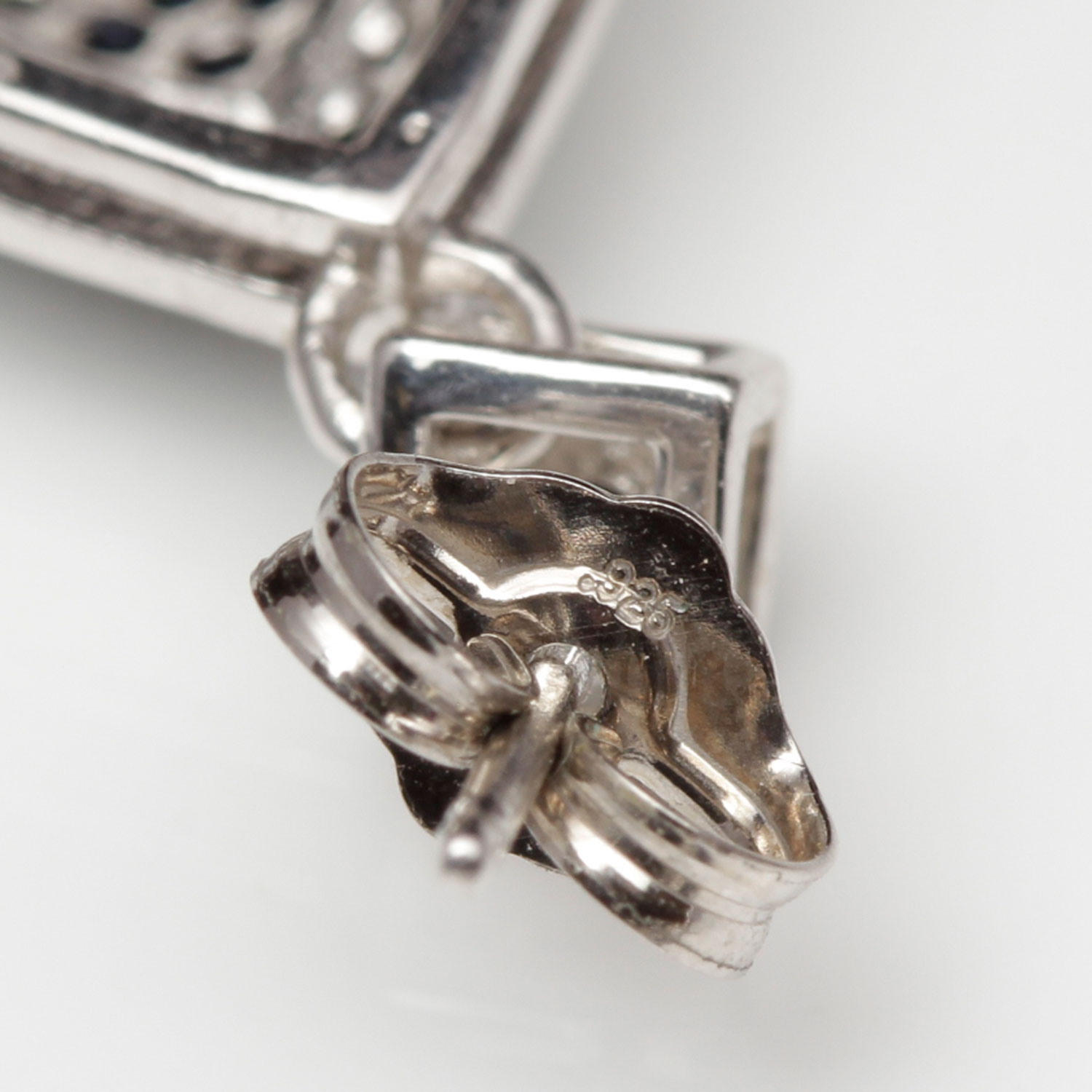 Sterling Silver Diamond Earrings