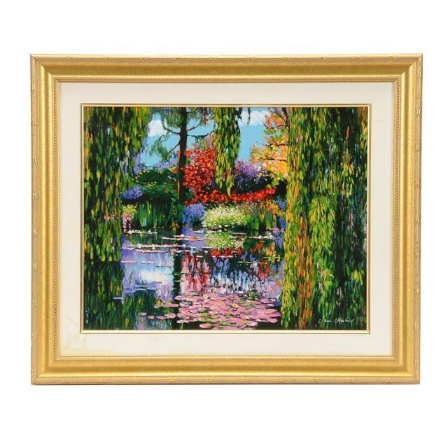 Claude Cambour Signed Serigraph on Canvas "Nostalgie"