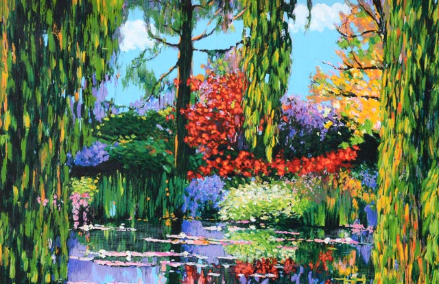 Claude Cambour Signed Serigraph on Canvas "Nostalgie"