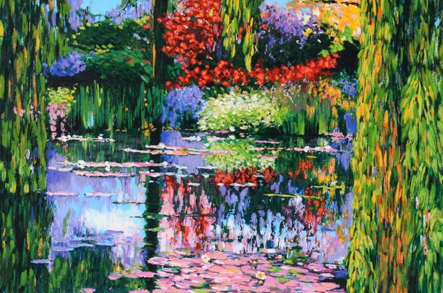 Claude Cambour Signed Serigraph on Canvas "Nostalgie"