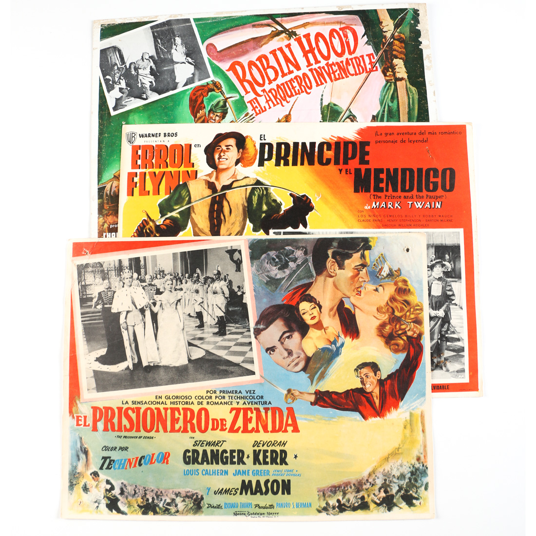 Vintage Spanish Lobby Cards Featuring "The Prince and the Pauper"