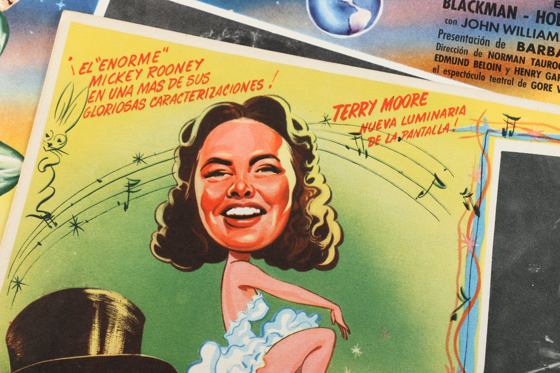 Vintage Spanish Lobby Cards with Jerry Lewis and Mickey Rooney