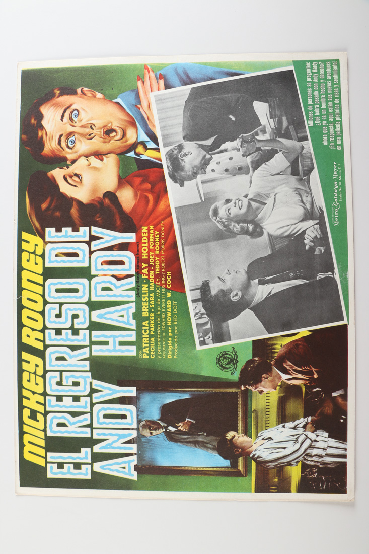 Vintage Spanish Lobby Cards with Jerry Lewis and Mickey Rooney