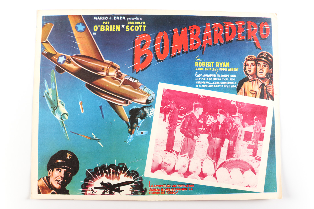 Vintage Spanish Lobby Cards with Airplane and Human Scenes