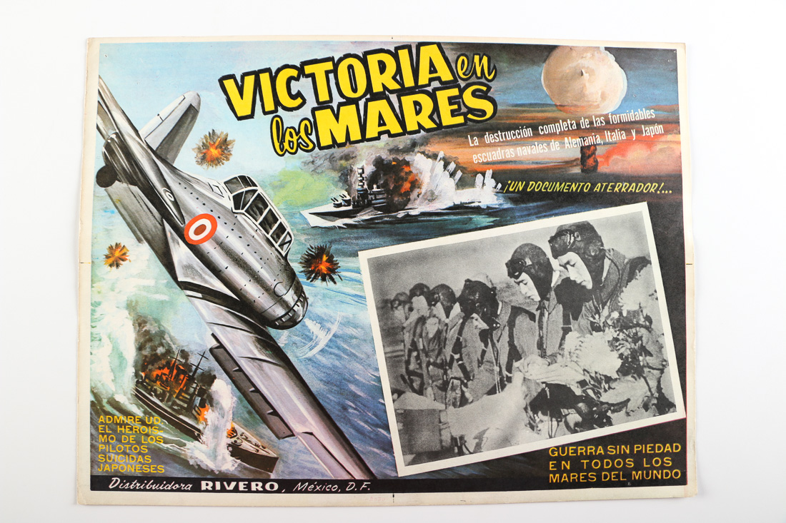 Vintage Spanish Lobby Cards with Airplane and Human Scenes