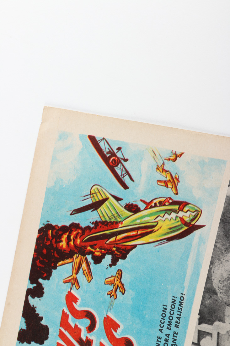 Vintage Spanish Lobby Cards with Airplane and Human Scenes