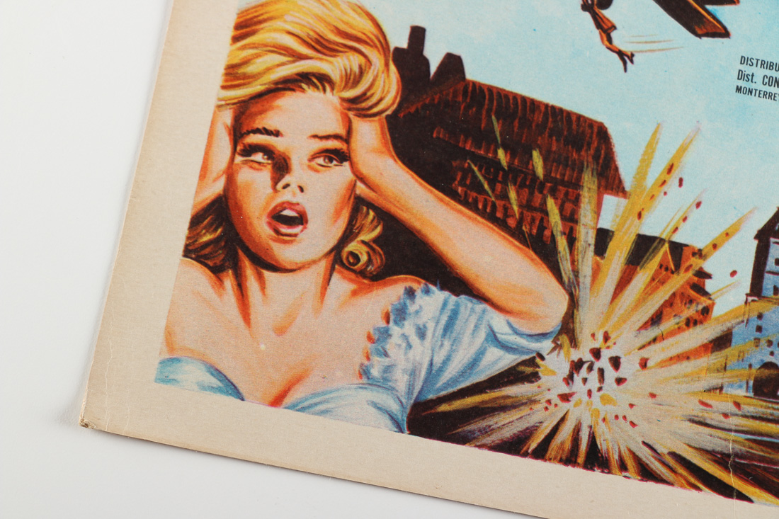 Vintage Spanish Lobby Cards with Airplane and Human Scenes