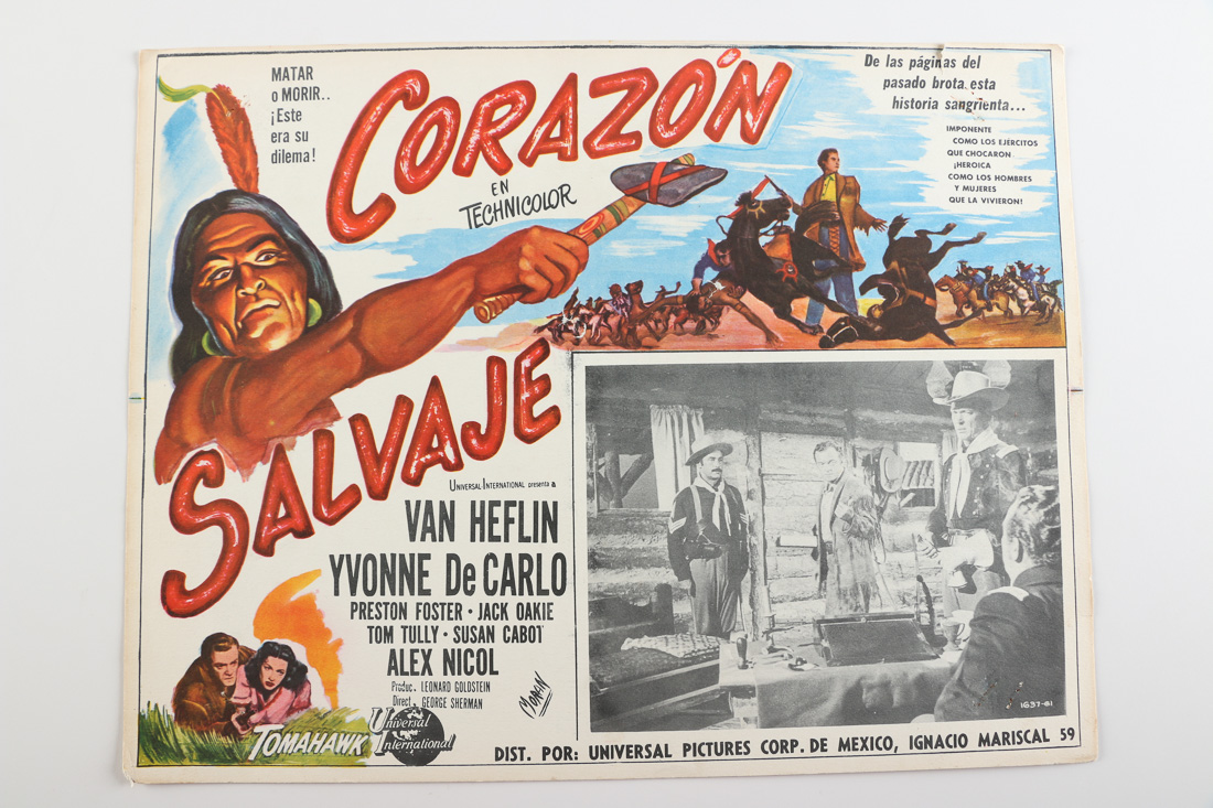Collection of Vintage Spanish Western Movie Lobby Cards