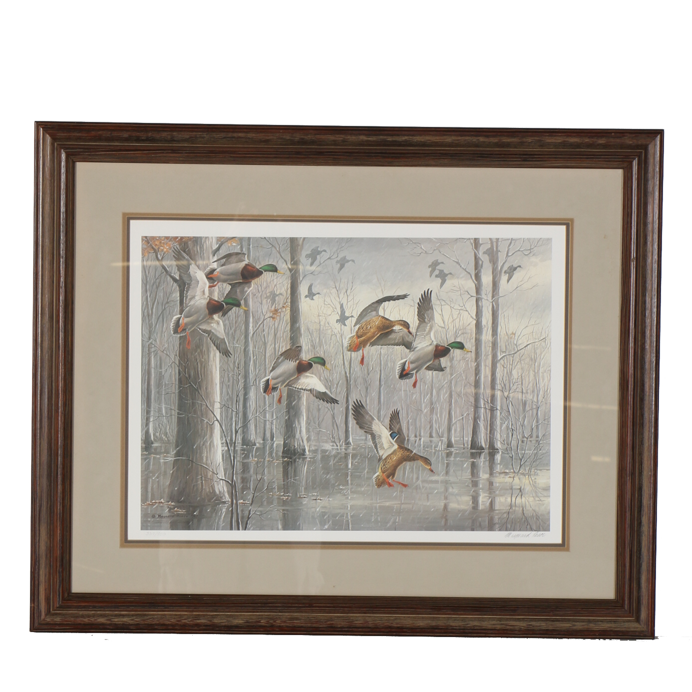 Maynard Reece Signed Limited Edition Offset Lithograph "The Snowstorm Mallards"