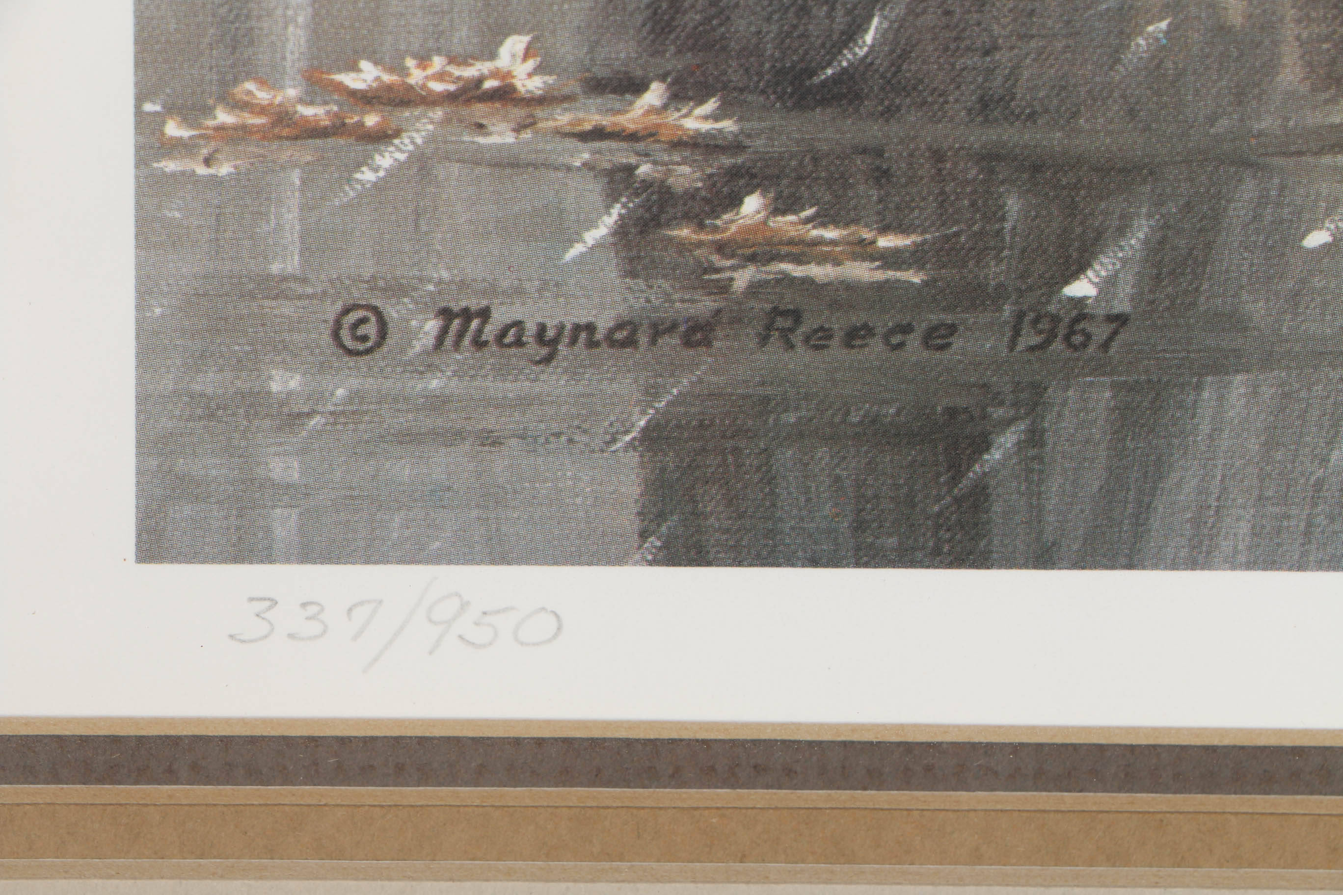Maynard Reece Signed Limited Edition Offset Lithograph "The Snowstorm Mallards"