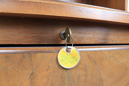 Kimball Furniture Red Oak Filing Cabinet and Bookshelf