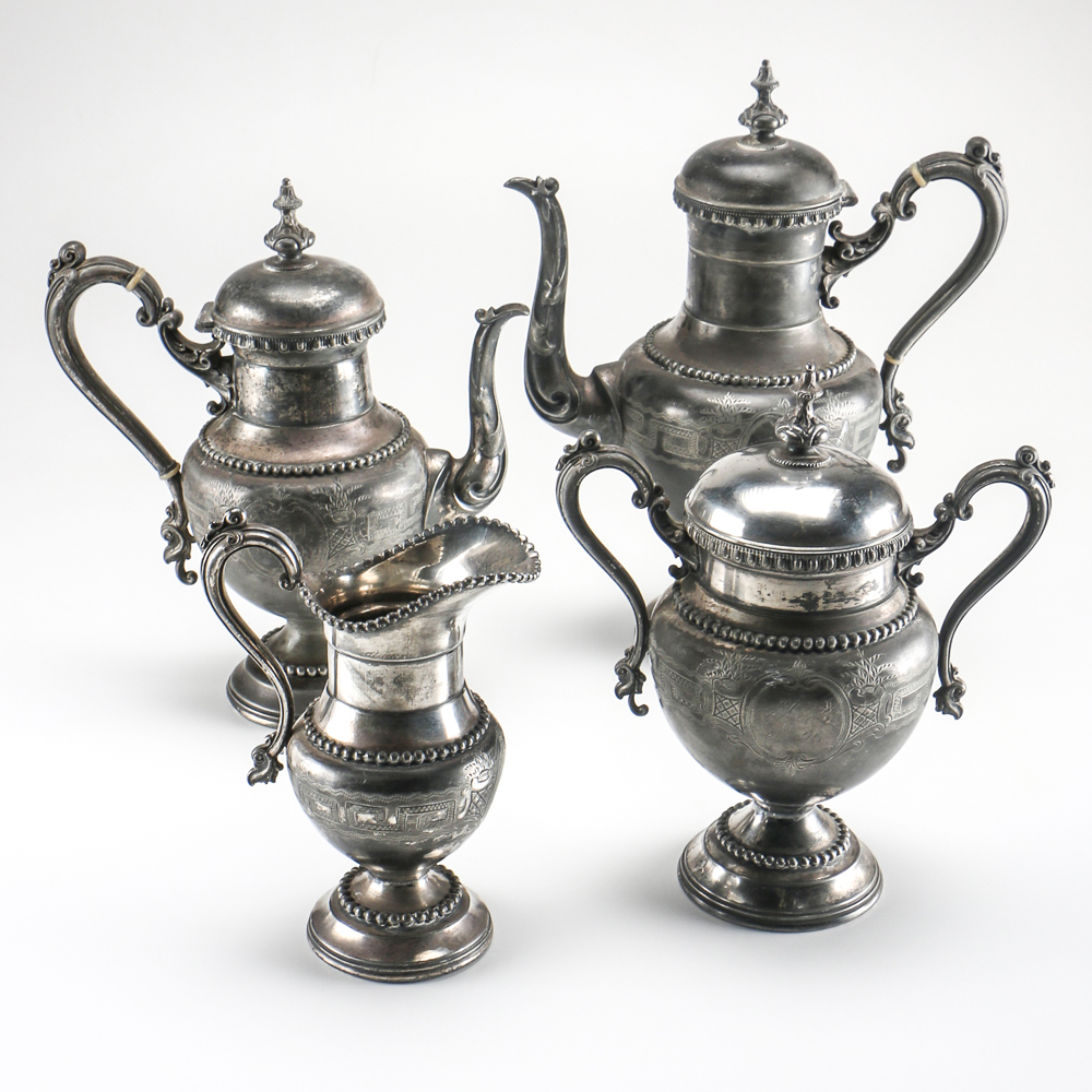 Four 1861 Silver Plate Ovington Brothers Vessels