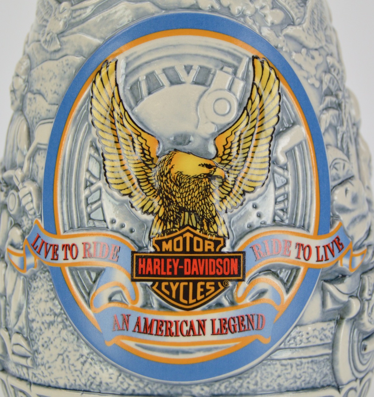 Hand-Crafted Harley Davidson Collector Stein with COA