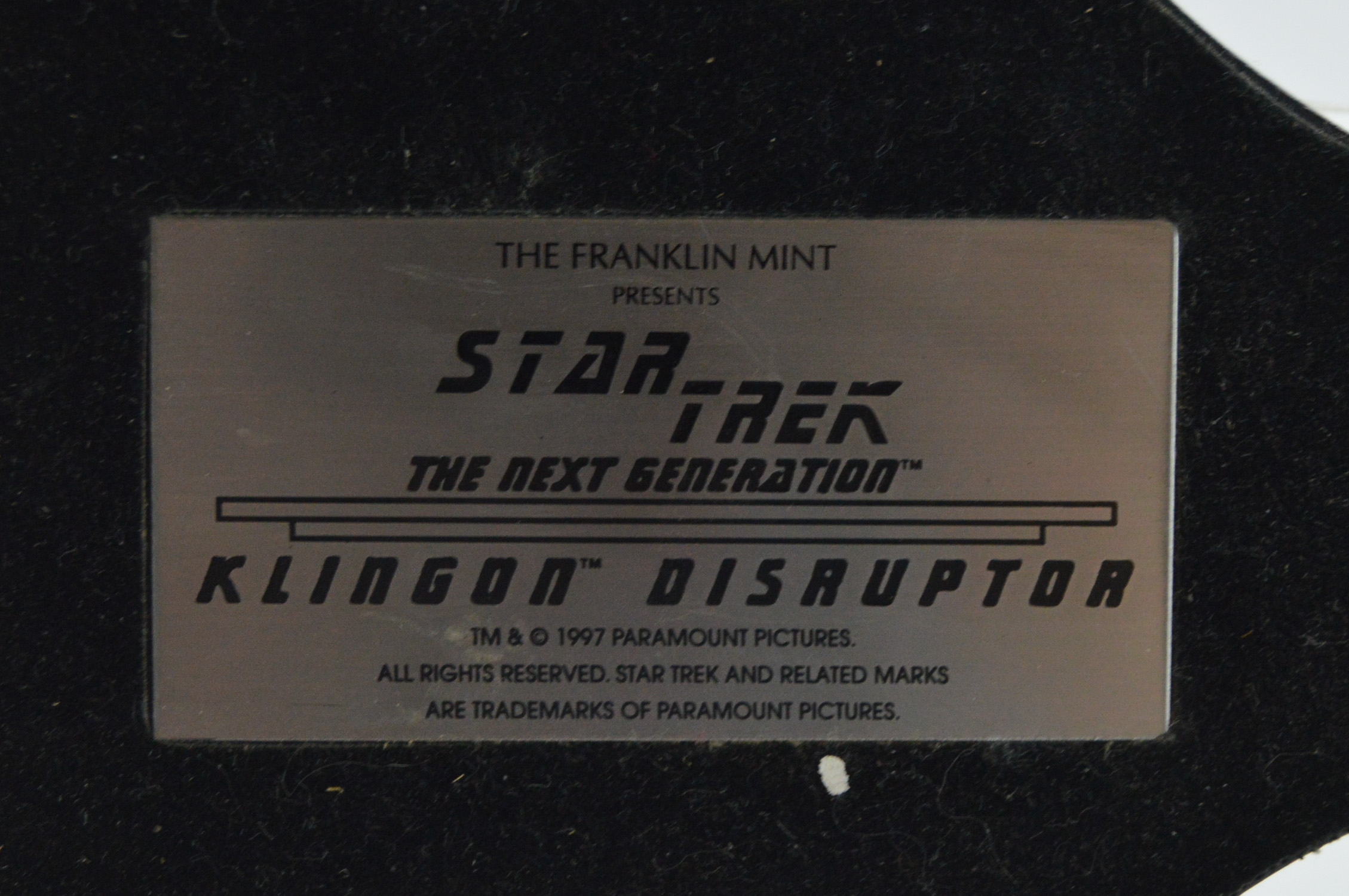 Star Trek Model Weapons from The Franklin Mint