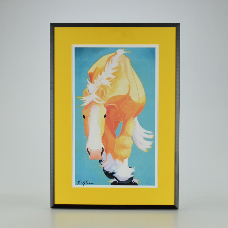 Signed "Palomino #47" Offset Lithograph by Katie Upton