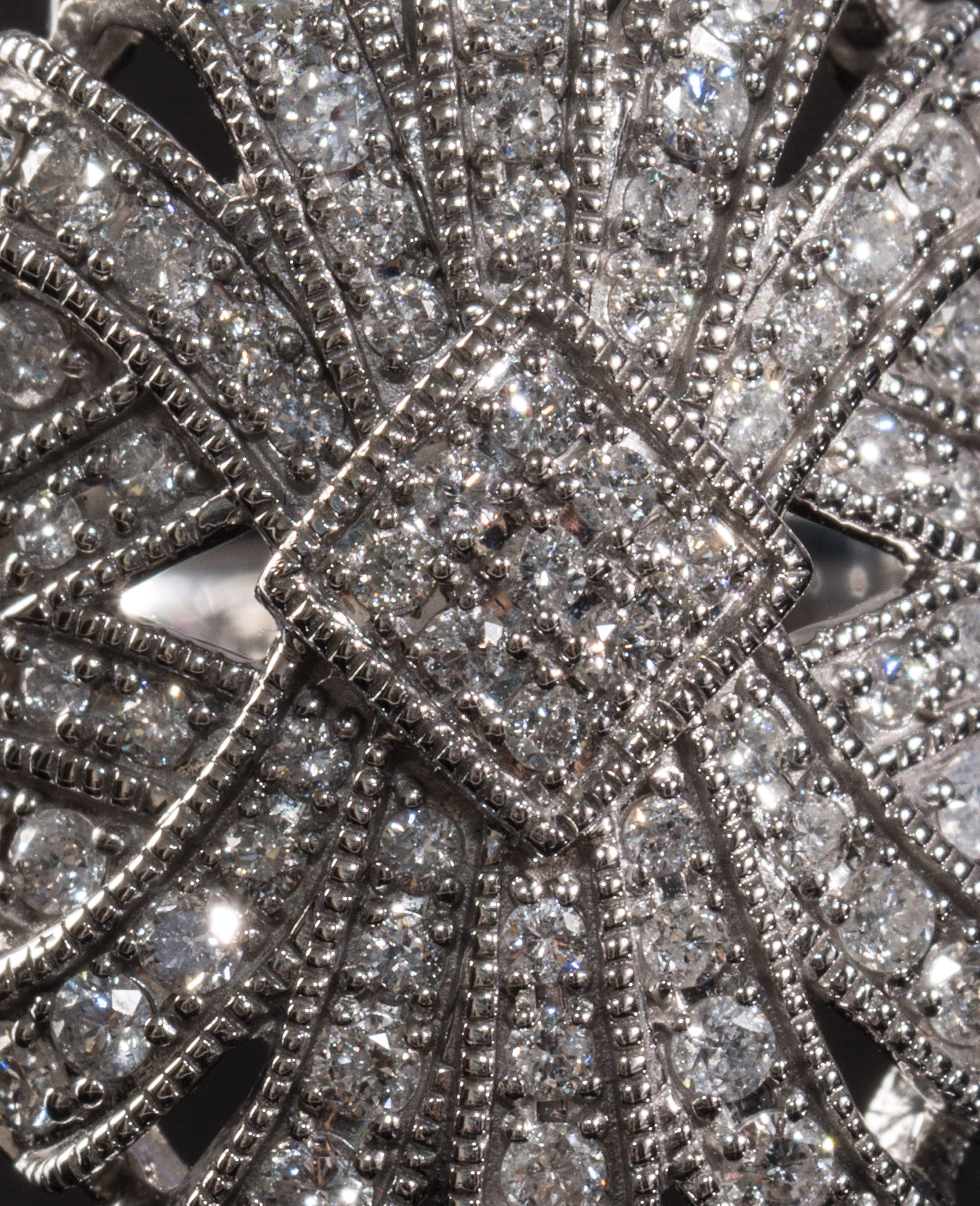 14K and 1.00 CTW Diamond Art Deco Ring