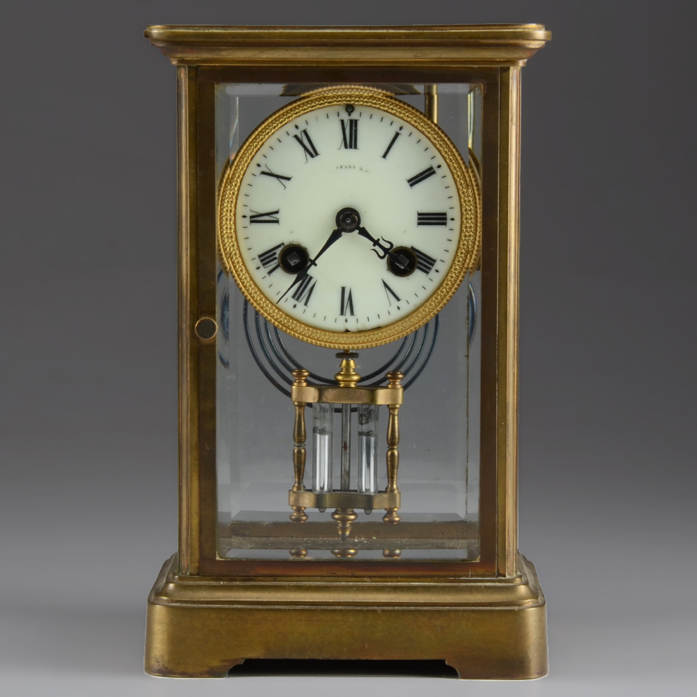 Tiffany & Co. French Crystal Regulator Style Mantle Clock