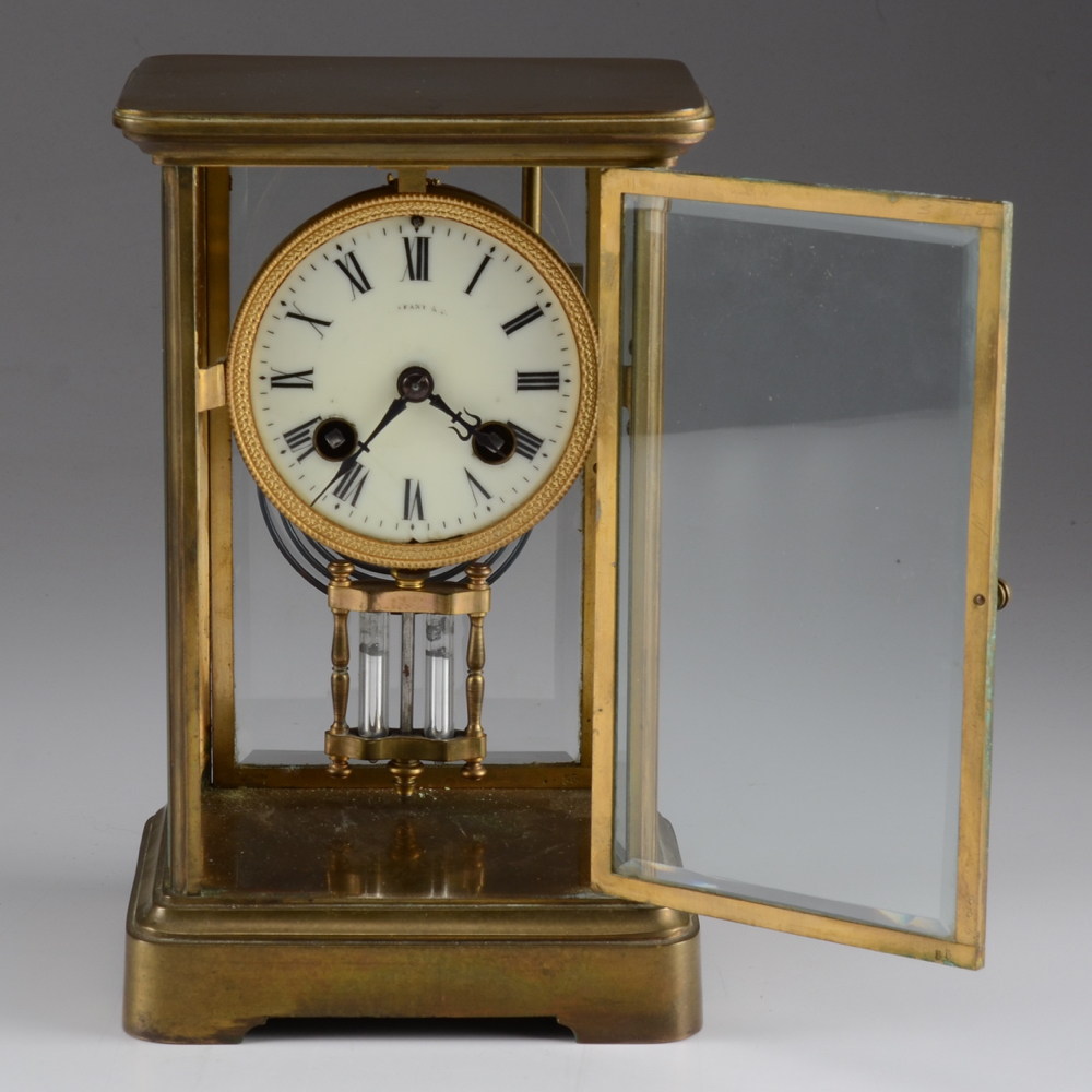 Tiffany & Co. French Crystal Regulator Style Mantle Clock