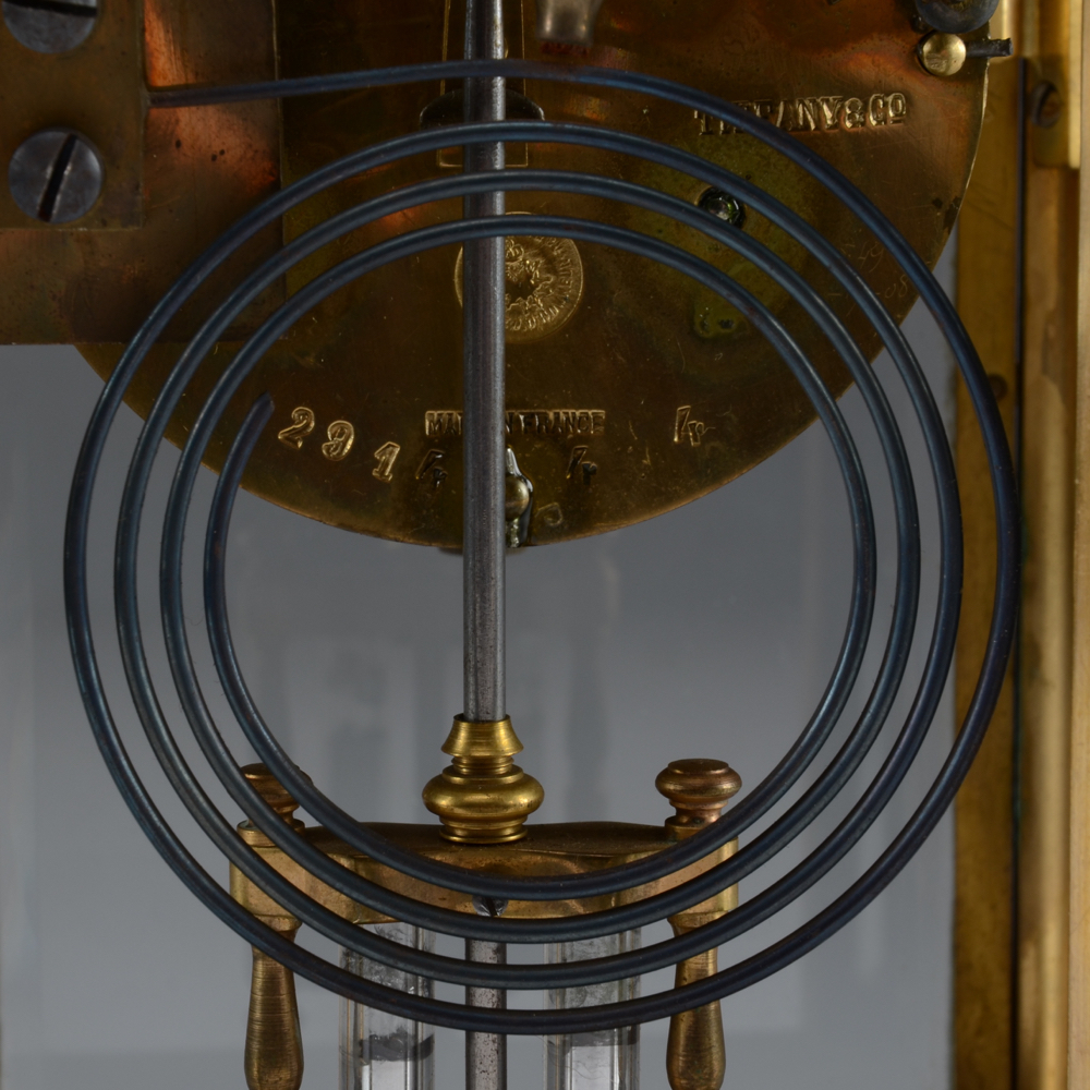 Tiffany & Co. French Crystal Regulator Style Mantle Clock