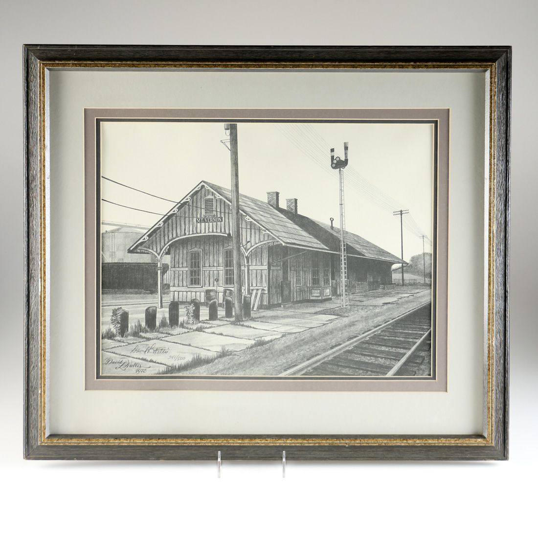 David L. Wallis Framed Offset Lithograph "Mt. Vernon"