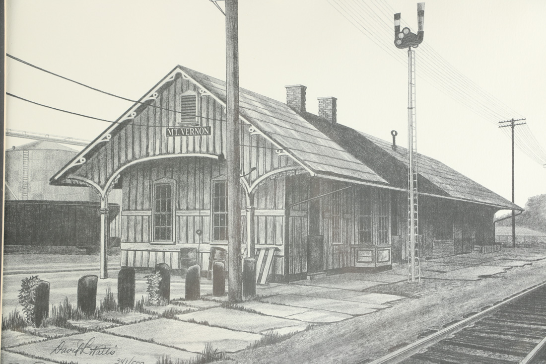 David L. Wallis Framed Offset Lithograph "Mt. Vernon"