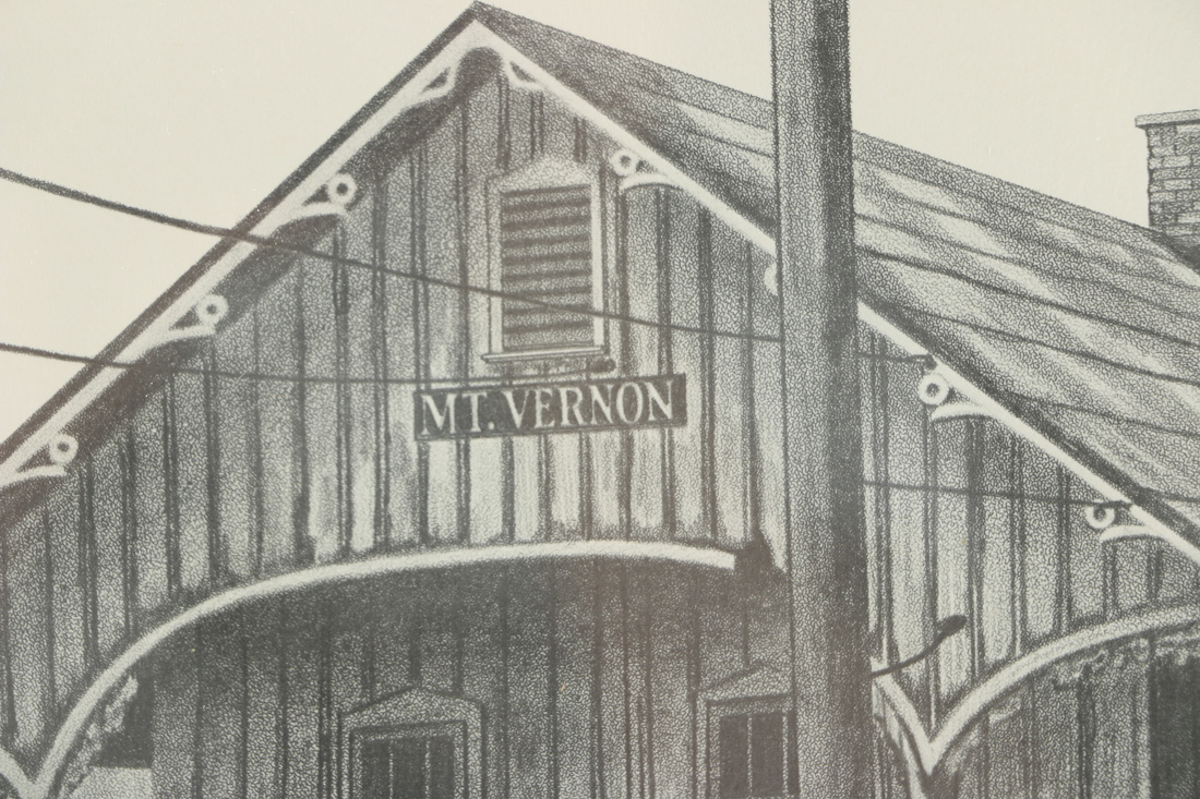 David L. Wallis Framed Offset Lithograph "Mt. Vernon"