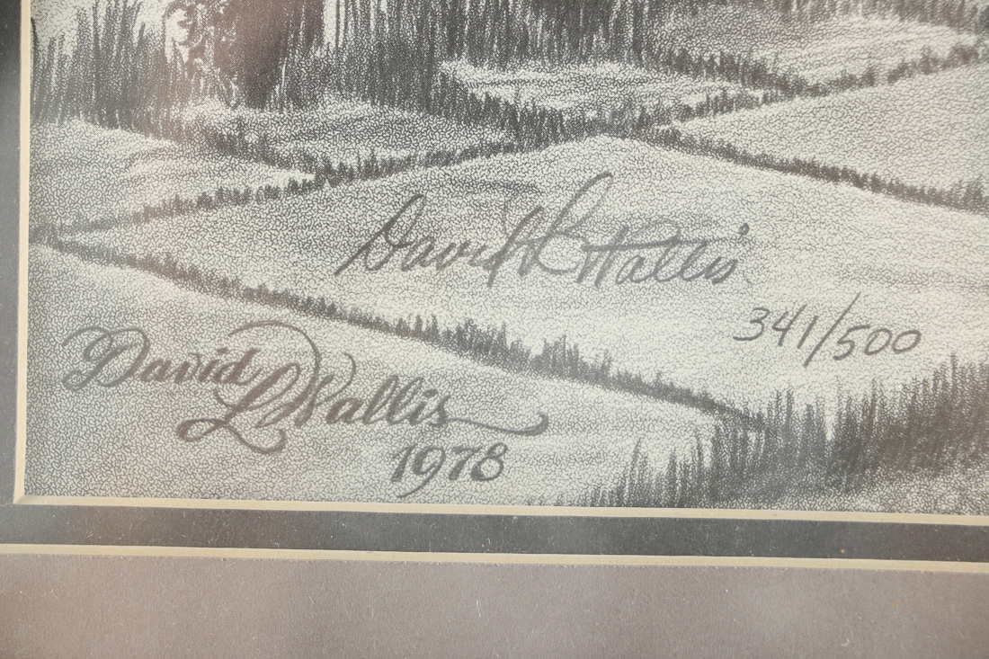 David L. Wallis Framed Offset Lithograph "Mt. Vernon"