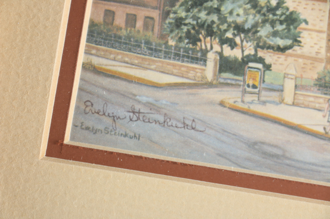 Evelyn Steinkuhl Signed Offset Lithographs of Evansville, Indiana