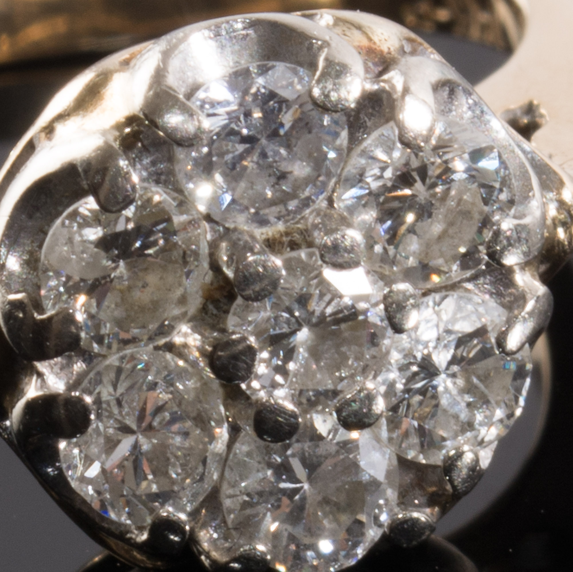 14K Diamond Cluster Ring