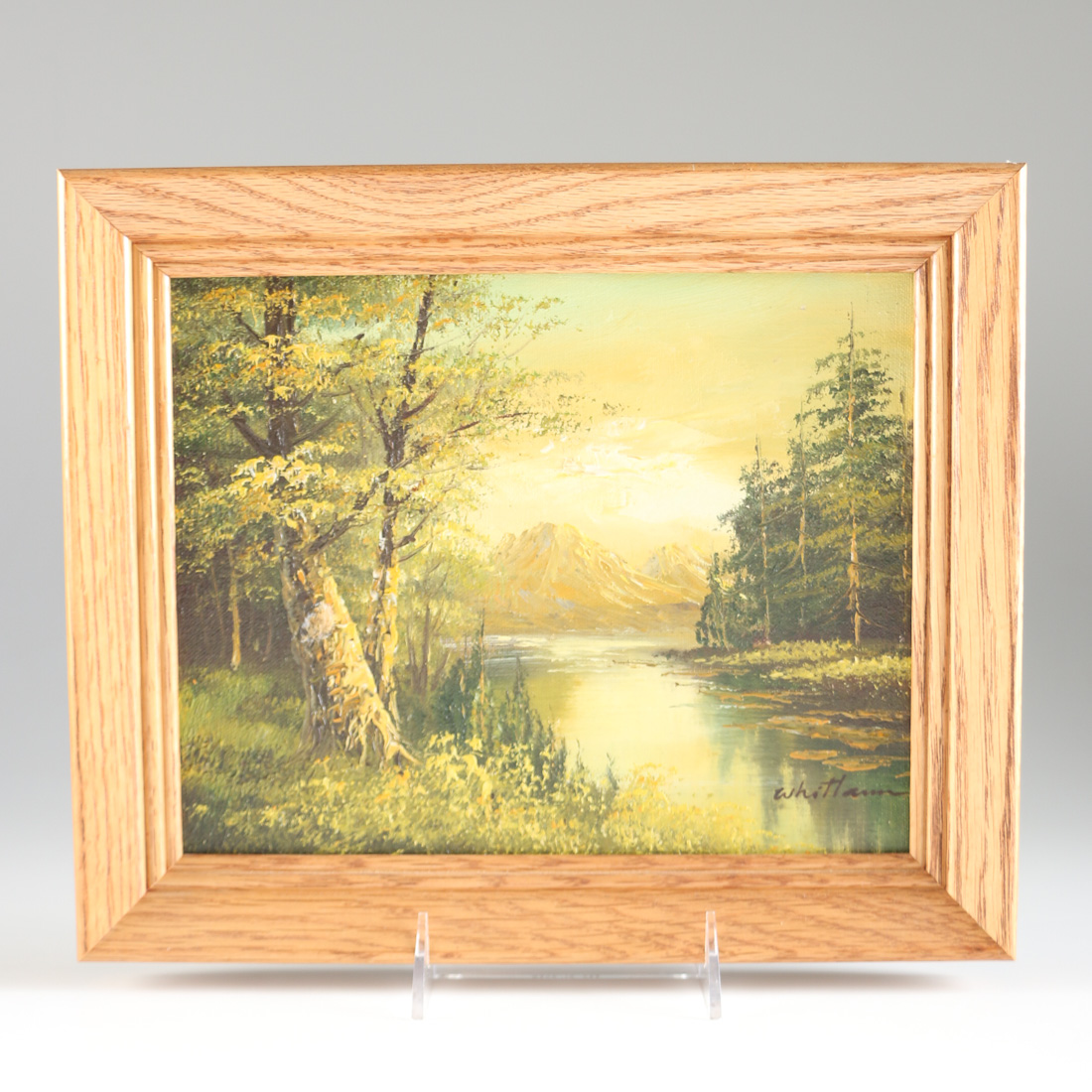 Charles Whitlam Original Oil on Canvas of River Landscape