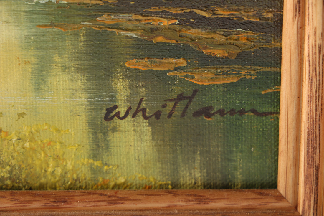 Charles Whitlam Original Oil on Canvas of River Landscape