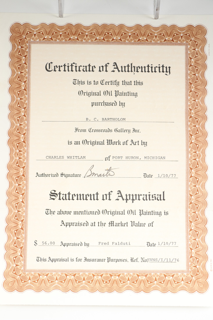 Charles Whitlam Original Oil on Canvas of River Landscape