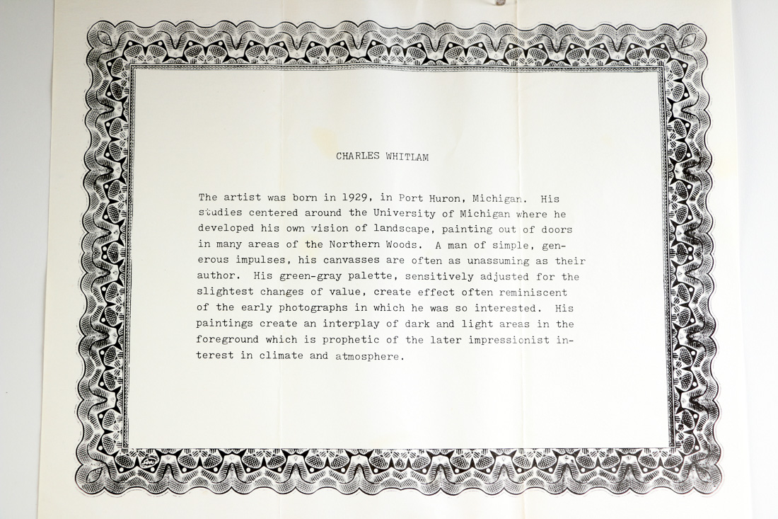 Charles Whitlam Original Oil on Canvas of River Landscape