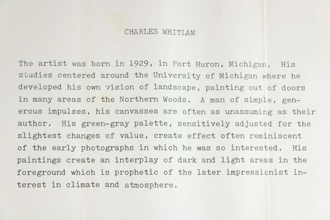Charles Whitlam Original Oil on Canvas of River Landscape