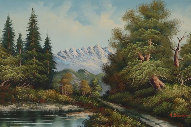 H. Blossom Original Oil Landscape on Canvas